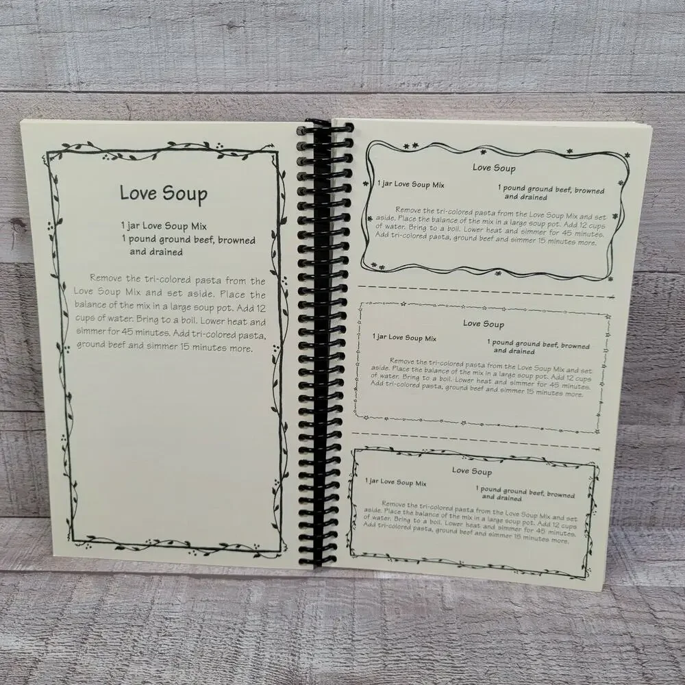 Mason Jar Recipe Book Gifts in a Jar Create Soup Mix Winter Holiday Gifts
